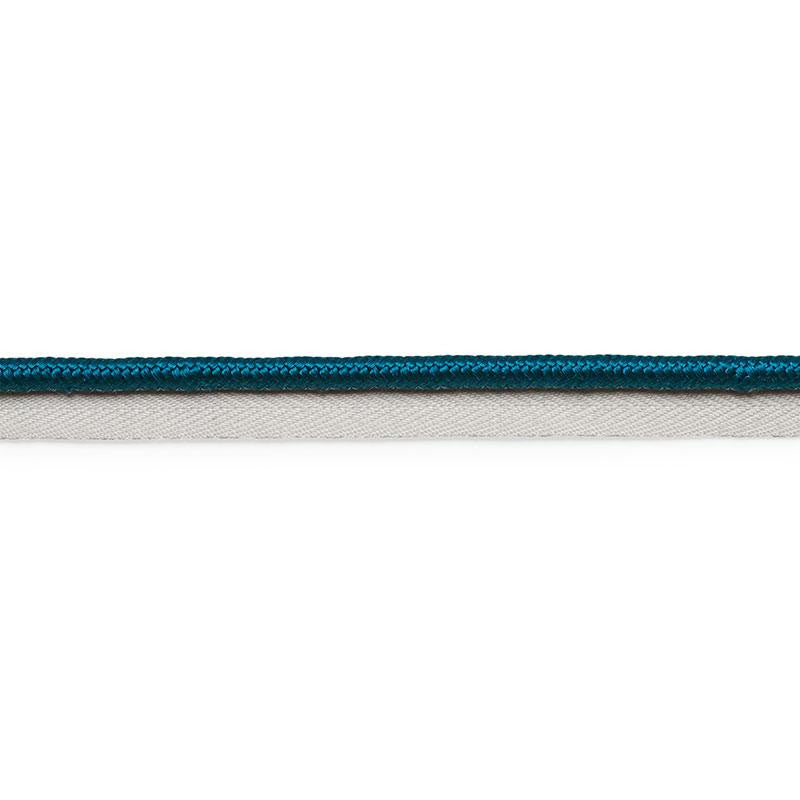 Gustave Silk Lip Cord Wide Peacock 74567 by Schumacher Trim Perfect Basics: Trims - Fabric Carolina -