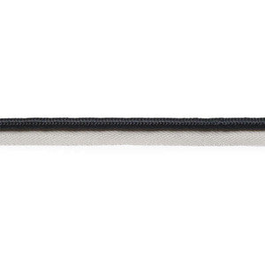 Gustave Silk Lip Cord Wide Black 74571 by Schumacher Trim