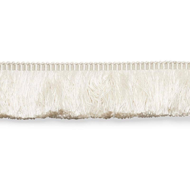 Francois Silk Brush Fringe Ivory 74580 by Schumacher Trim Perfect Basics: Silk Trims - Fabric Carolina -