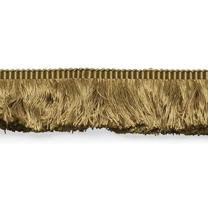 Francois Silk Brush Fringe Olive 74585 by Schumacher Trim Perfect Basics: Silk Trims - Fabric Carolina -