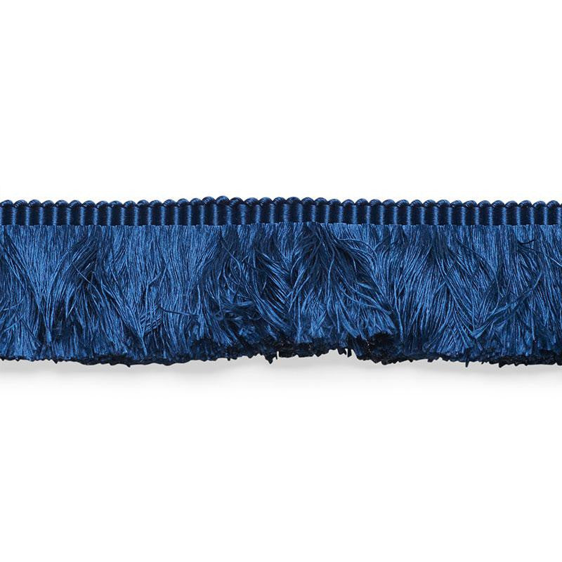 Francois Silk Brush Fringe Navy 74588 by Schumacher Trim Perfect Basics: Silk Trims - Fabric Carolina -