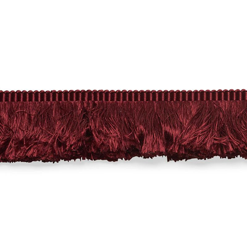 Francois Silk Brush Fringe Burgundy 74589 by Schumacher Trim Perfect Basics: Silk Trims - Fabric Carolina -