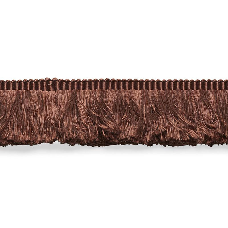 Francois Silk Brush Fringe Brown 74590 by Schumacher Trim Perfect Basics: Silk Trims - Fabric Carolina -