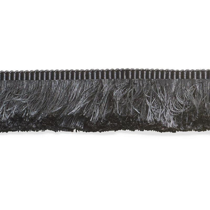 Francois Silk Brush Fringe Black 74591 by Schumacher Trim Perfect Basics: Silk Trims - Fabric Carolina -
