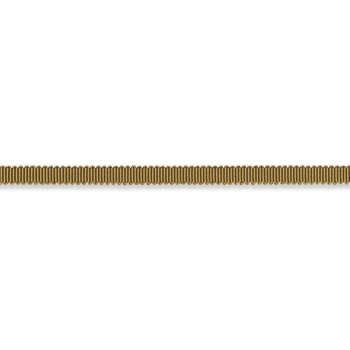 Pierre Silk Gimp Extra Narrow Olive 74625 by Schumacher Designer Trim Perfect Basics: Trims - Swanky Fabrics -