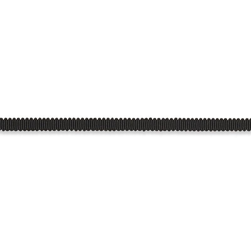 Pierre Silk Gimp Extra Narrow Black 74631 by Schumacher Trim Perfect Basics: Trims - Fabric Carolina -