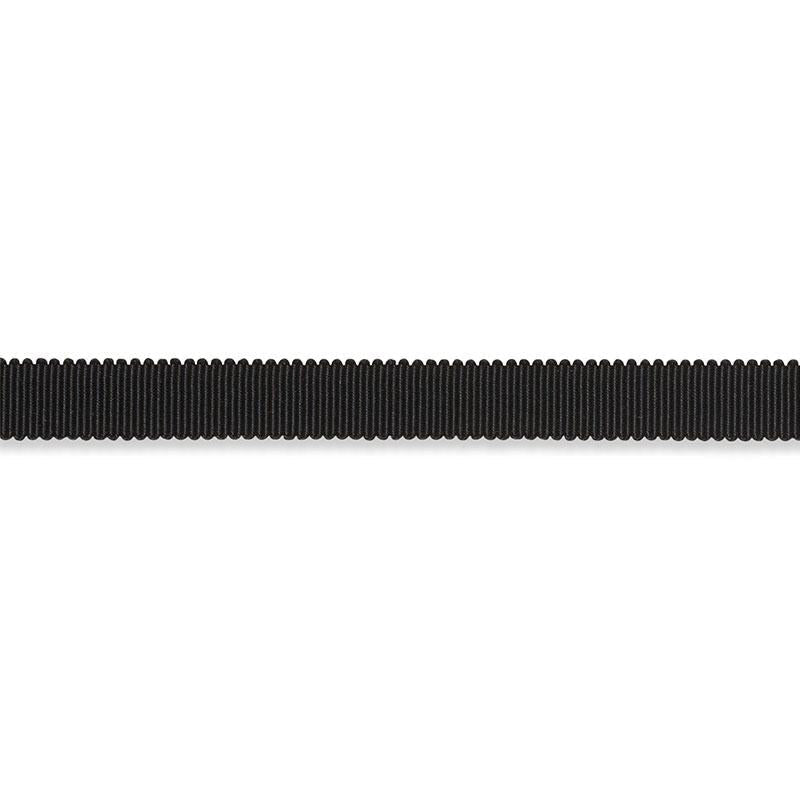 Pierre Silk Gimp Narrow Black 74651 by Schumacher Designer Trim Perfect Basics: Trims - Swanky Fabrics -