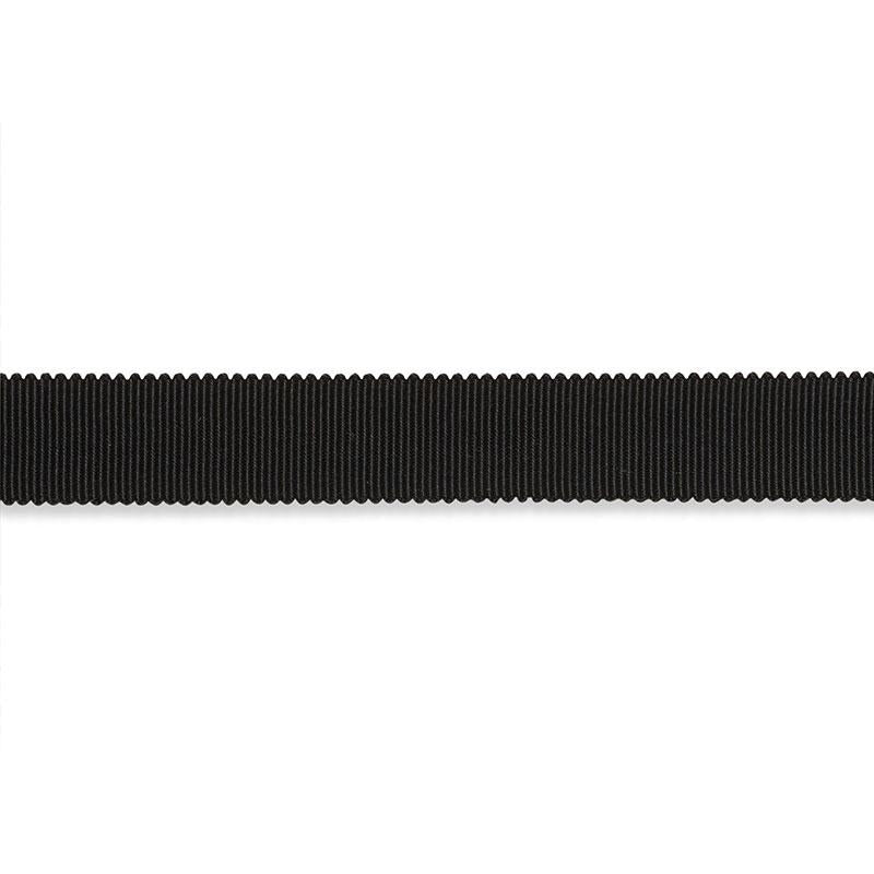 Pierre Silk Gimp Medium Black 74671 by Schumacher Trim Perfect Basics: Trims - Fabric Carolina -