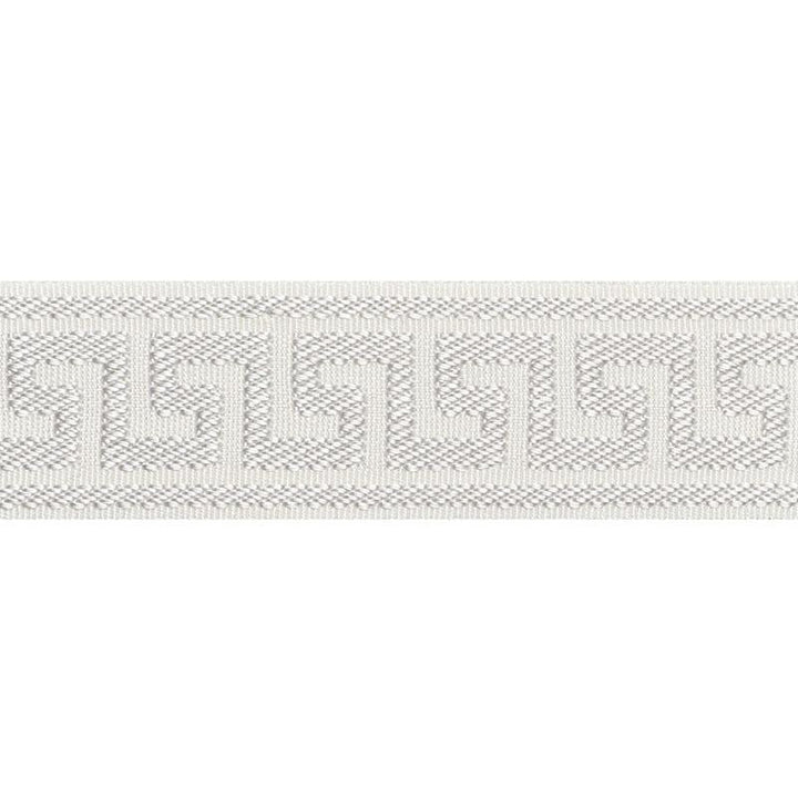 Etienne Silk Greek Key Narrow Dove 74680 by Schumacher Trim Perfect Basics: Trims - Fabric Carolina -
