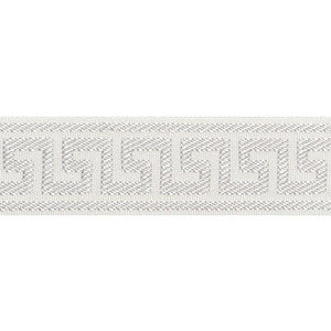 Etienne Silk Greek Key Narrow Dove 74680 by Schumacher Trim