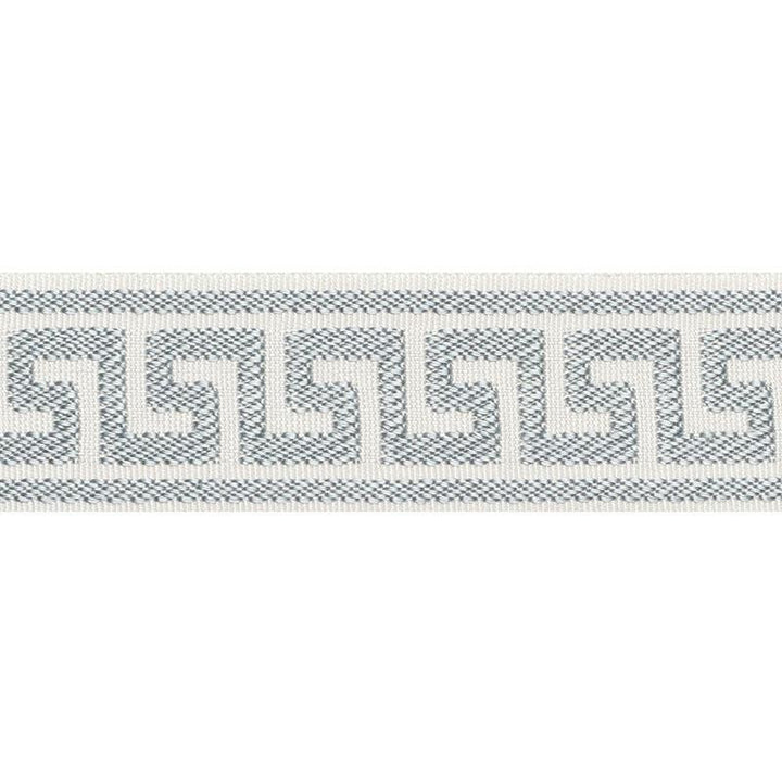 Etienne Silk Greek Key Narrow Cloud 74681 by Schumacher Trim Perfect Basics: Trims - Fabric Carolina -
