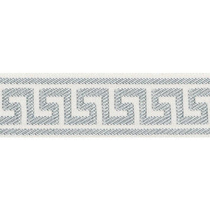 Etienne Silk Greek Key Narrow Cloud 74681 by Schumacher Trim