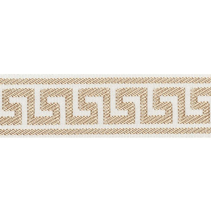 Etienne Silk Greek Key Narrow Sand 74682 by Schumacher Trim Perfect Basics: Trims - Fabric Carolina -