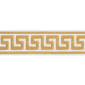 Etienne Silk Greek Key Narrow Gold 74683 by Schumacher Trim