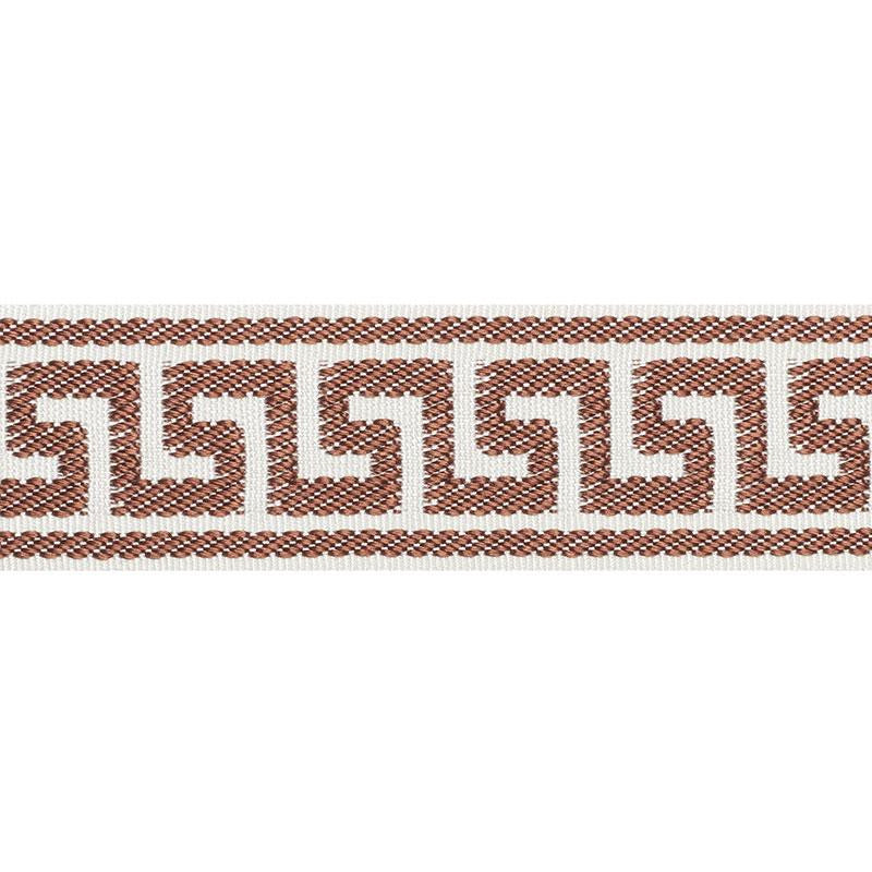 Etienne Silk Greek Key Narrow Brown 74684 by Schumacher Trim Perfect Basics: Trims - Fabric Carolina -