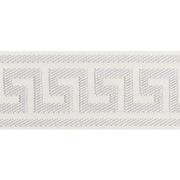 Etienne Silk Greek Key Wide Dove 74700 by Schumacher Trim Perfect Basics: Trims - Fabric Carolina -