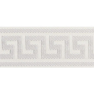 Etienne Silk Greek Key Wide Dove 74700 by Schumacher Trim