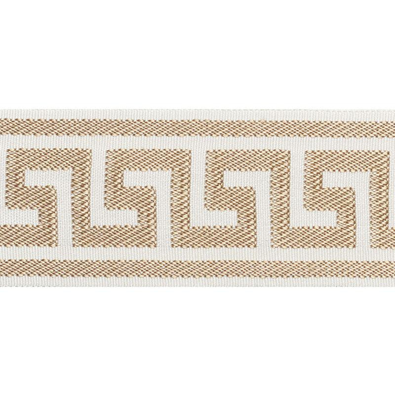 Etienne Silk Greek Key Wide Sand 74702 by Schumacher Trim Perfect Basics: Trims - Fabric Carolina -