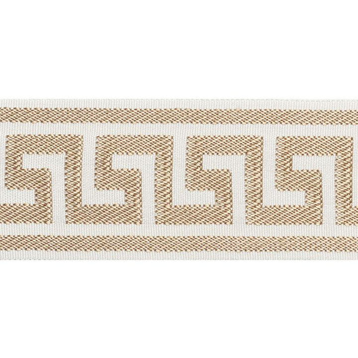 Etienne Silk Greek Key Wide Sand 74702 by Schumacher Trim Perfect Basics: Trims - Fabric Carolina -