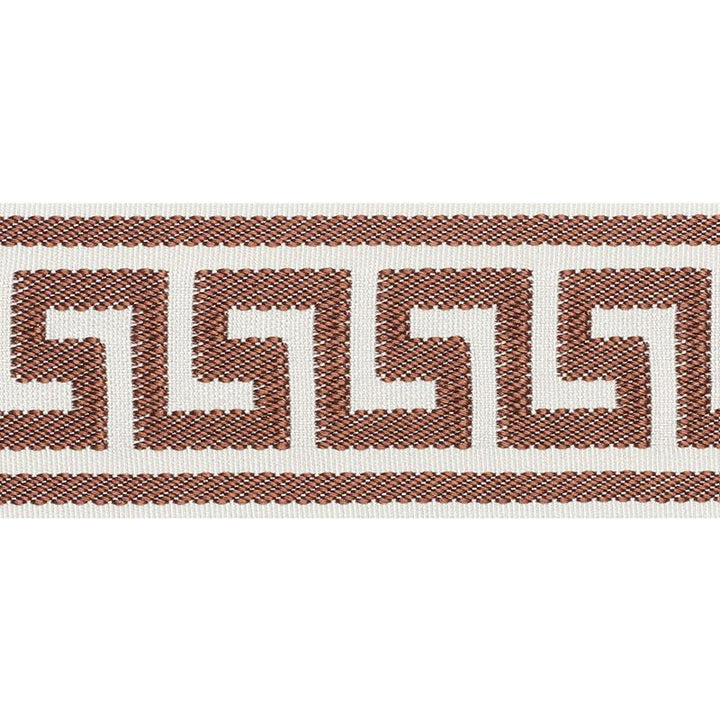 Etienne Silk Greek Key Wide Brown 74704 by Schumacher Trim Perfect Basics: Trims - Fabric Carolina -
