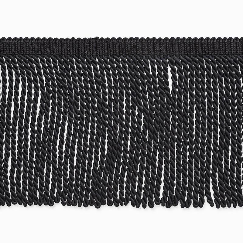 Olivier Silk Bullion Black 74743 by Schumacher Designer Trim Perfect Basics: Trims & Tassels - Swanky Fabrics -