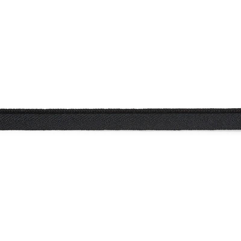Cedric Cotton Lip Cord Narrow Black 74765 by Schumacher Trim Perfect Basics: Trims - Fabric Carolina -