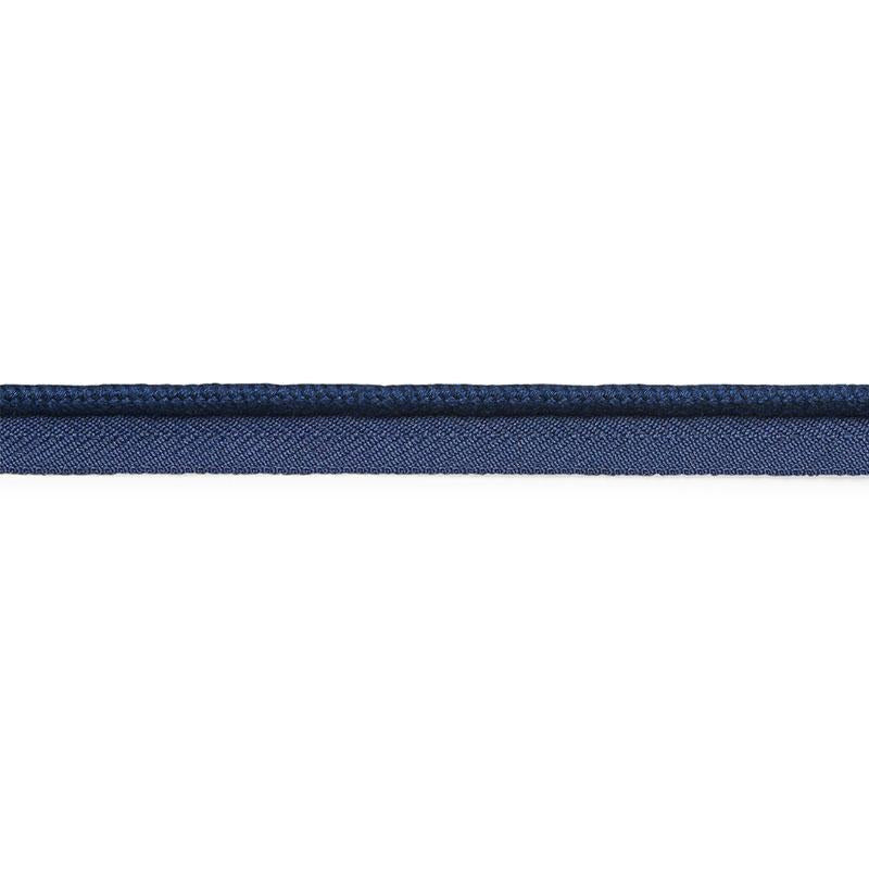 Cedric Cotton Lip Cord Medium Navy 74784 by Schumacher Designer Trim Perfect Basics: Trims - Swanky Fabrics -