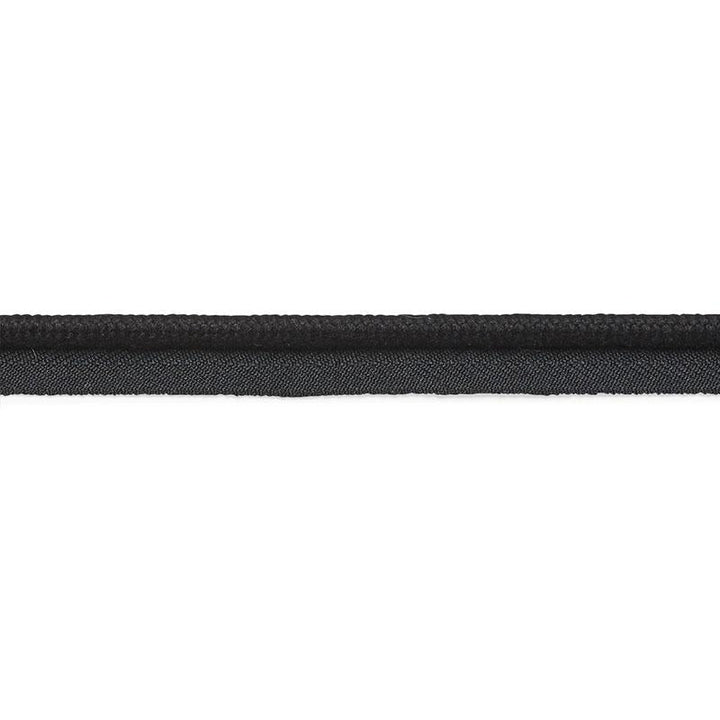Cedric Cotton Lip Cord Wide Black 74805 by Schumacher Trim Perfect Basics: Trims - Fabric Carolina -