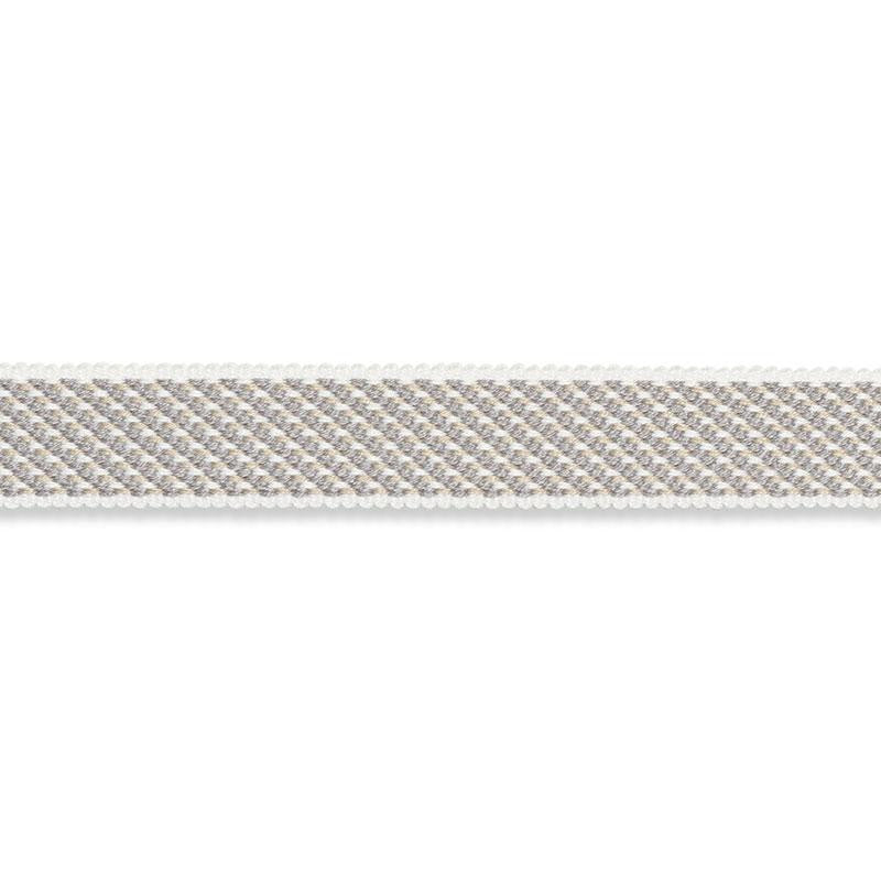 Winston Cotton Braid Narrow Charcoal 74841 by Schumacher Trim Perfect Basics: Trims - Fabric Carolina -