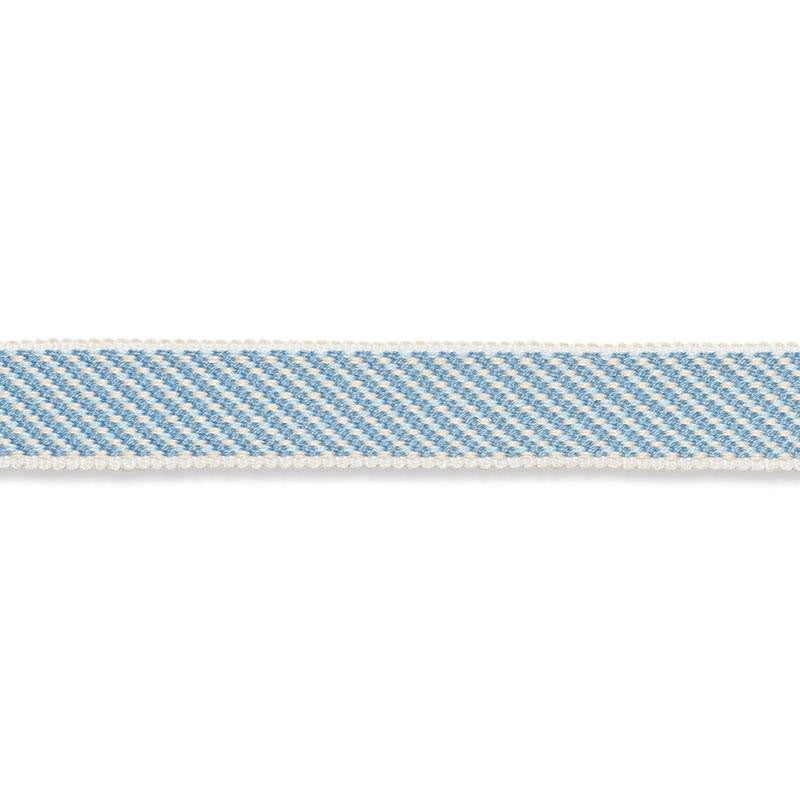 Winston Cotton Braid Narrow Sky 74842 by Schumacher Designer Trim Perfect Basics: Trims - Swanky Fabrics -