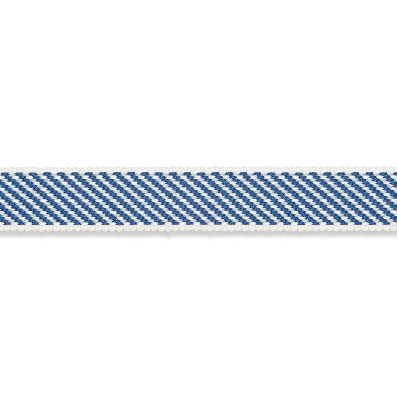 Winston Cotton Braid Narrow Navy 74843 by Schumacher Designer Trim Perfect Basics: Trims - Swanky Fabrics -