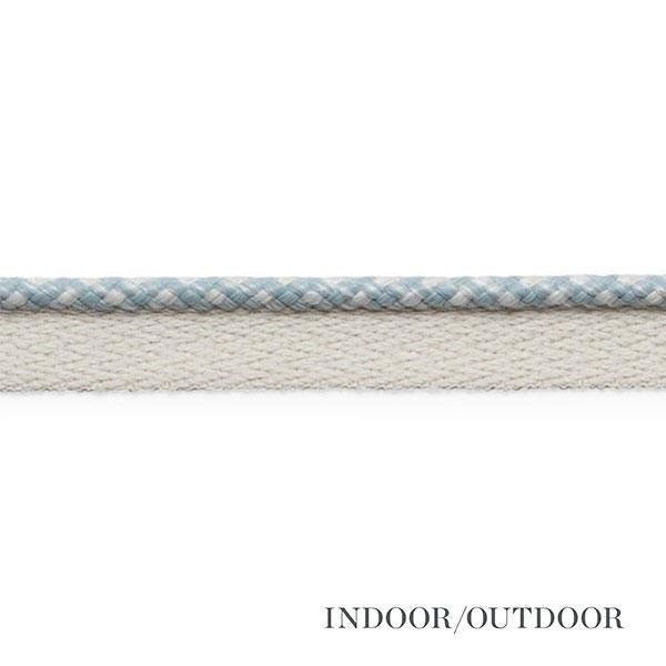 Keaton Lip Cord Indoor/Outdoor Cloud 74901 by Schumacher Designer Trim Perfect Basics: Outdoor Trims - Swanky Fabrics -