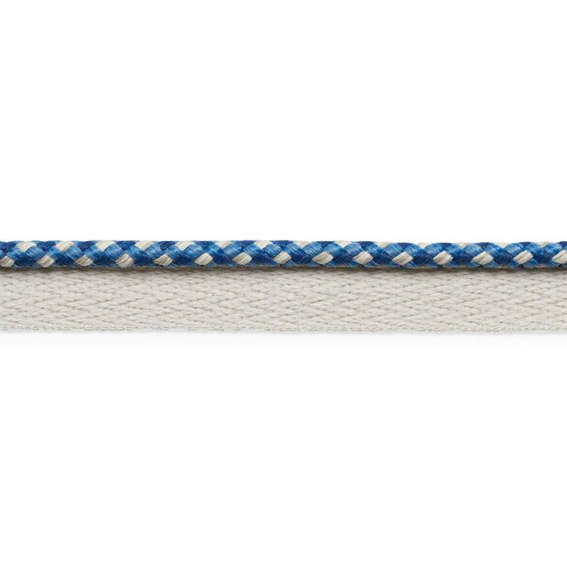 Keaton Lip Cord Indoor/Outdoor Navy 74903 by Schumacher Designer Trim Perfect Basics: Outdoor Trims - Swanky Fabrics -