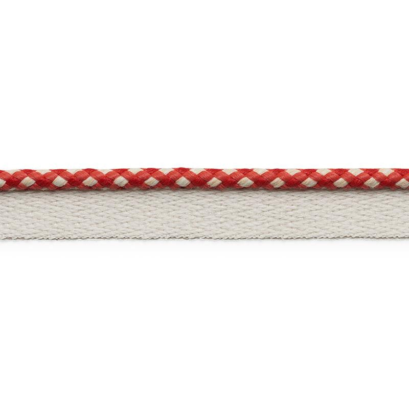 Keaton Lip Cord Indoor/Outdoor Red 74905 by Schumacher Trim Perfect Basics: Outdoor Trims - Fabric Carolina -