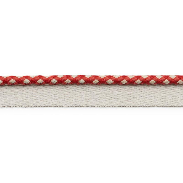 Keaton Lip Cord Indoor/Outdoor Red 74905 by Schumacher Trim Perfect Basics: Outdoor Trims - Fabric Carolina -
