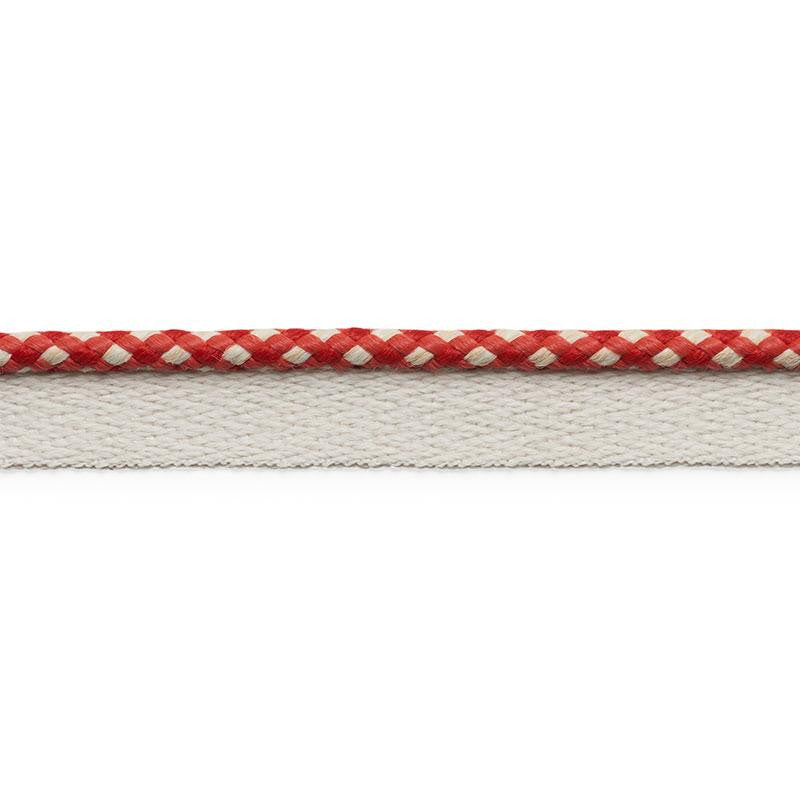 Keaton Lip Cord Indoor/Outdoor Red 74905 by Schumacher Designer Trim Perfect Basics: Outdoor Trims - Swanky Fabrics -