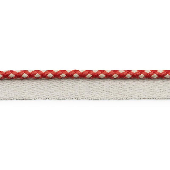 Keaton Lip Cord Indoor/Outdoor Red 74905 by Schumacher Designer Trim Perfect Basics: Outdoor Trims - Swanky Fabrics -