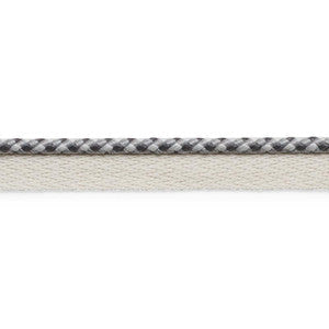 Keaton Lip Cord Indoor/Outdoor Charcoal 74906 by Schumacher Trim