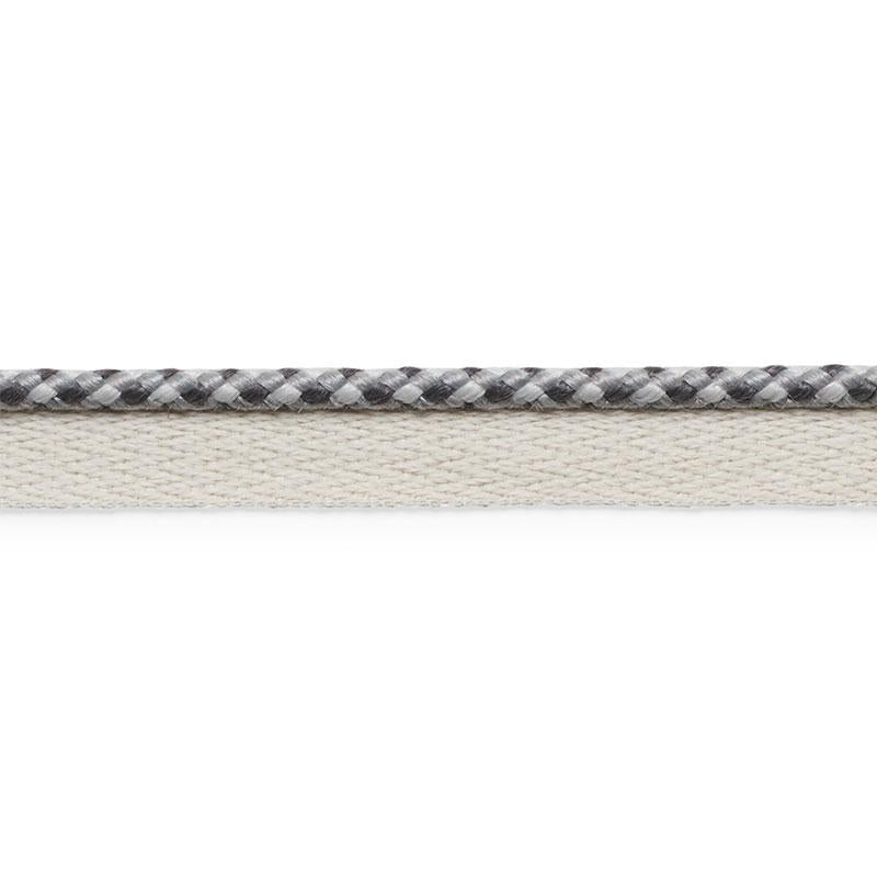 Keaton Lip Cord Indoor/Outdoor Charcoal 74906 by Schumacher Trim Perfect Basics: Outdoor Trims - Fabric Carolina -