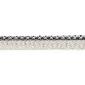 Keaton Lip Cord Indoor/Outdoor Charcoal 74906 by Schumacher Trim