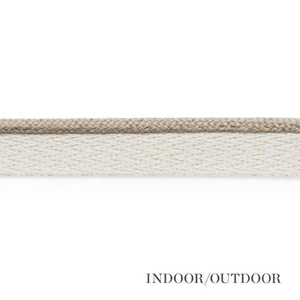 Coleman Lip Cord Sand 74921 by Schumacher Designer Trim Perfect Basics: Outdoor Trims - Swanky Fabrics -