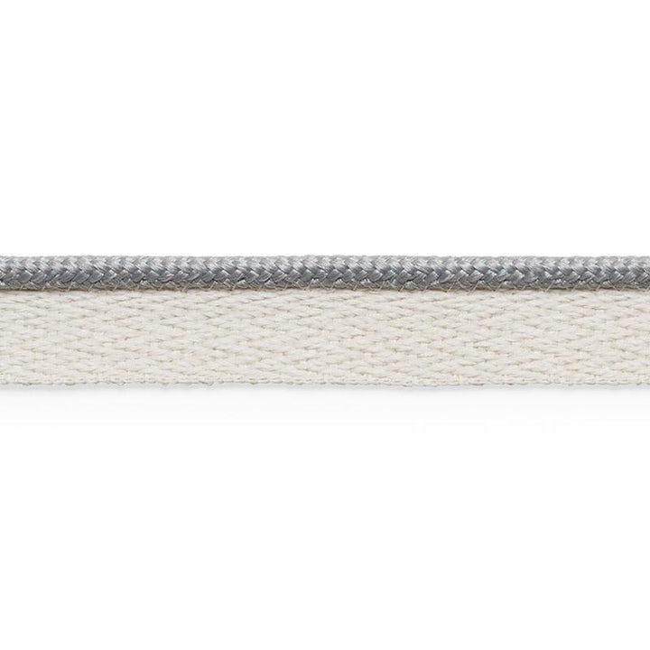 Coleman Lip Cord Grey 74922 by Schumacher Designer Trim Perfect Basics: Outdoor Trims - Swanky Fabrics -