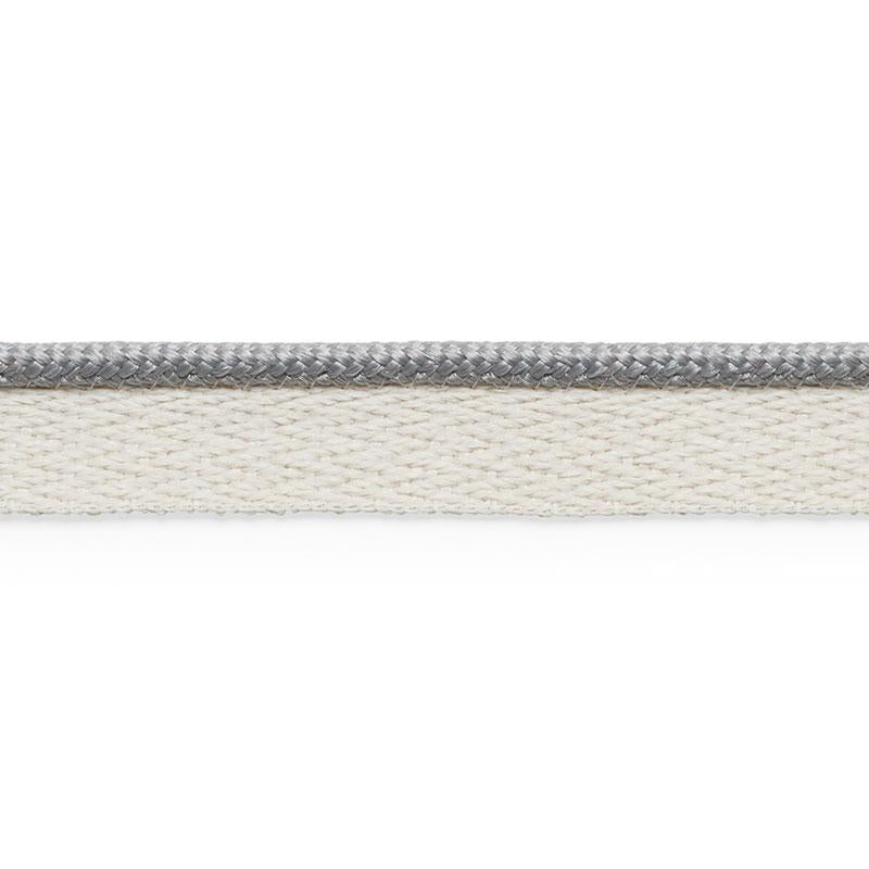 Coleman Lip Cord Grey 74922 by Schumacher Trim Perfect Basics: Outdoor Trims - Fabric Carolina -