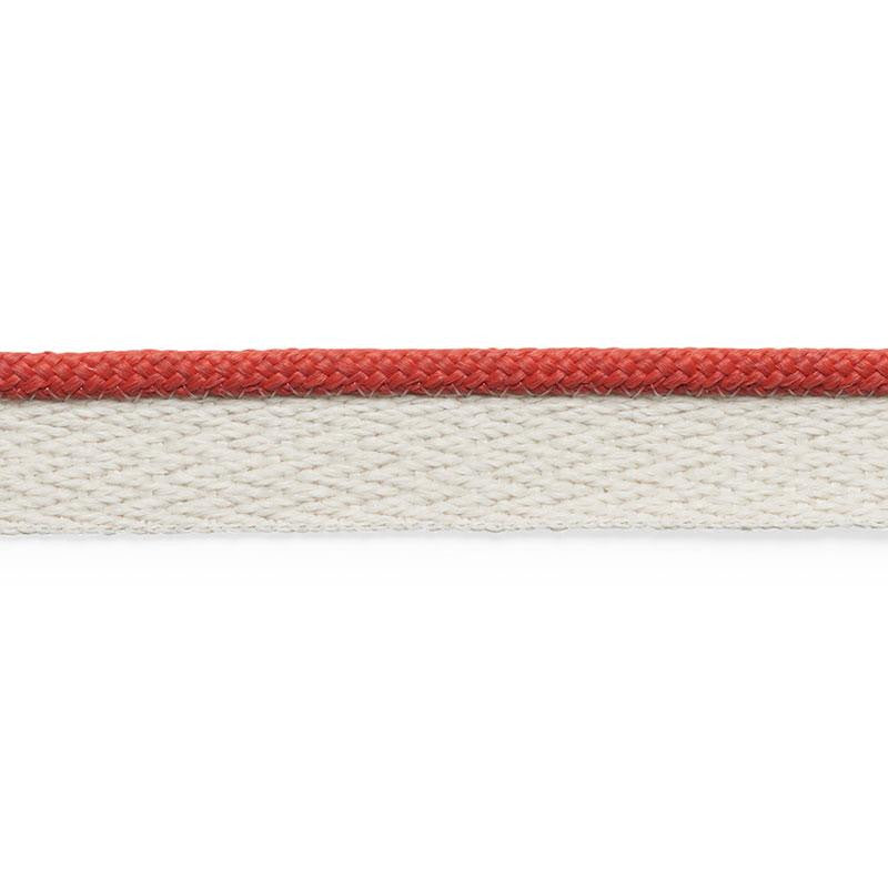 Coleman Lip Cord Red 74928 by Schumacher Designer Trim Perfect Basics: Outdoor Trims - Swanky Fabrics -