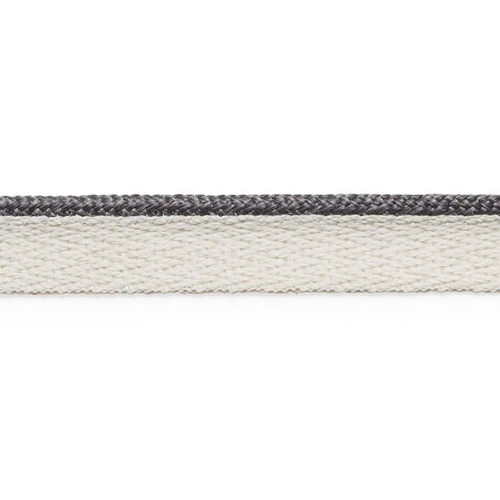 Coleman Lip Cord Charcoal 74929 by Schumacher Designer Trim Perfect Basics: Outdoor Trims - Swanky Fabrics -