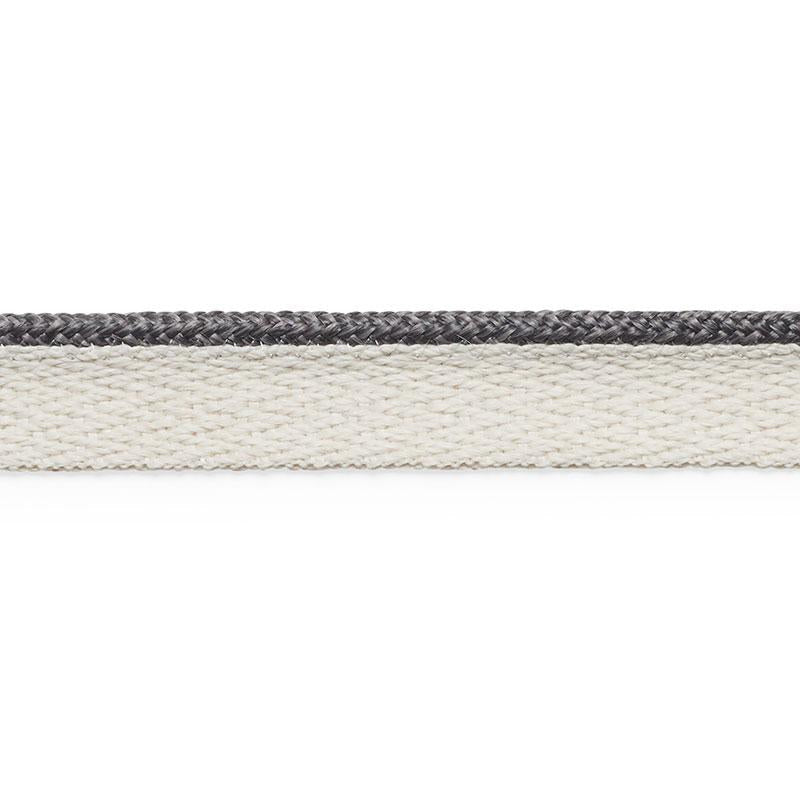 Coleman Lip Cord Charcoal 74929 by Schumacher Trim Perfect Basics: Outdoor Trims - Fabric Carolina -