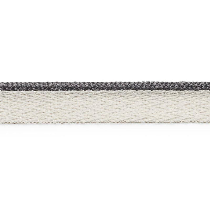 Coleman Lip Cord Charcoal 74929 by Schumacher Trim Perfect Basics: Outdoor Trims - Fabric Carolina -
