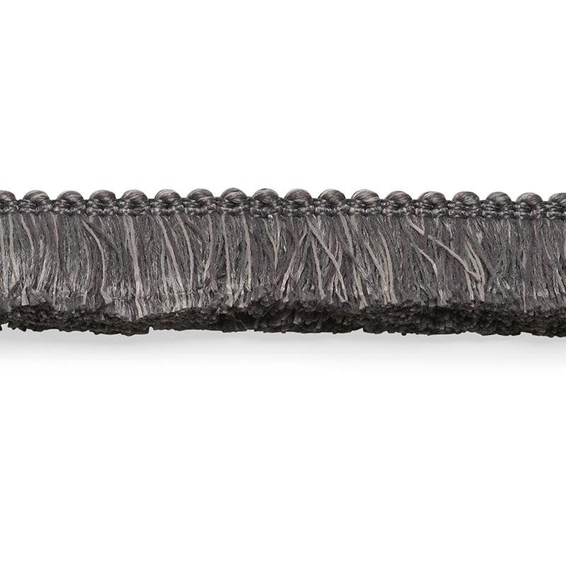 Meyer Brush Fringe Charcoal 74949 by Schumacher Designer Trim Perfect Basics: Trims - Swanky Fabrics -