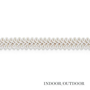 Astor Braid Indoor/Outdoor Ivory 74960 by Schumacher Trim