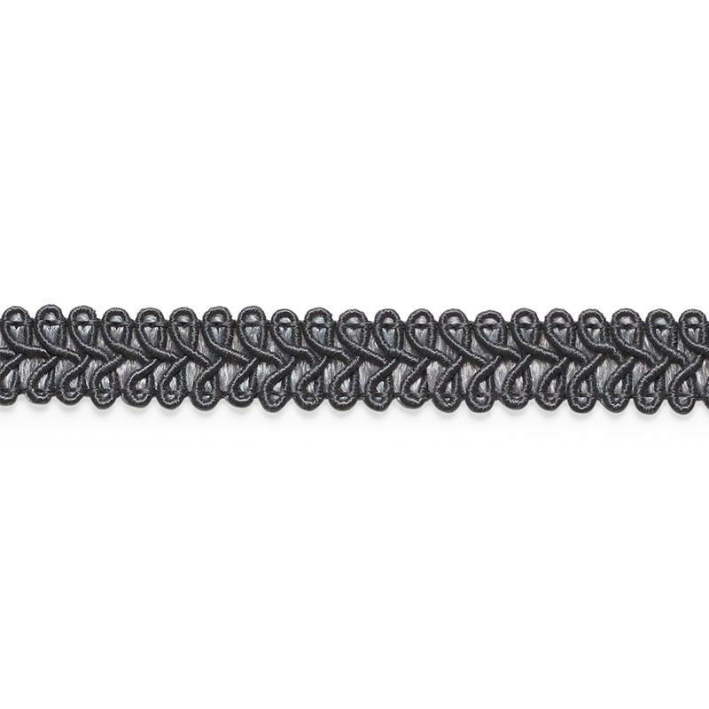 Astor Braid Indoor/Outdoor Charcoal 74966 by Schumacher Trim Perfect Basics: Trims - Fabric Carolina -